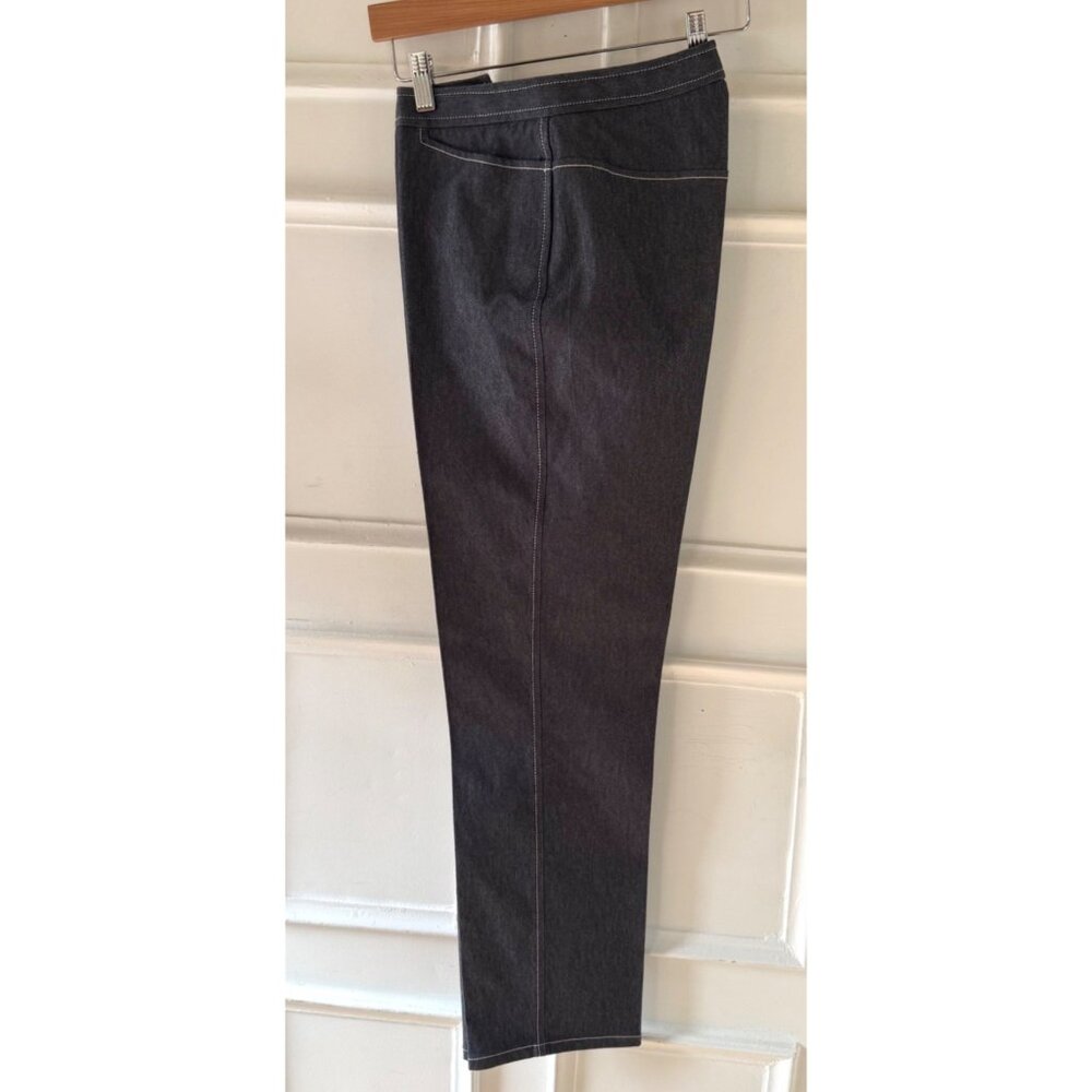Studio Jax Pants Size 6 Dark Denim Tailored Straight Leg Vintage Y2K Canada Made - Picture 4 of 13